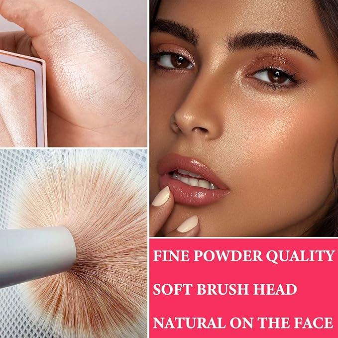 Face Glitter Blush Shimmer Waterproof Highlighter Blusher Powder,Facial Contour Corrector Long Lasting Glitter Illuminator Highlighter Palette Shimmer Highlight Makeup Palette(04#)-Velvo Beauty