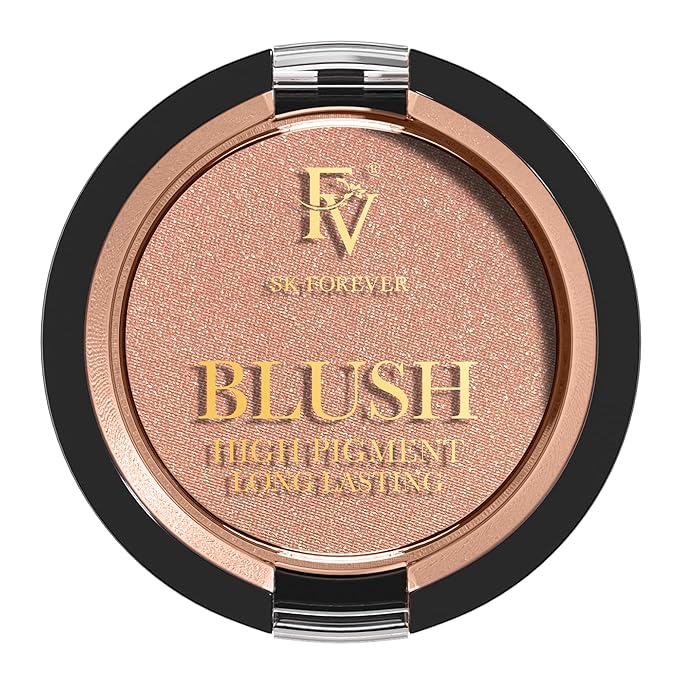 FV Long Lasting Powder Blush - Lightweight, Smooth & Blendable Cheek Makeup, High Buildable Color, Transfer-Resistant Shimmer Finish (Nude Shimmer, 0.17 OZ)-Velvo Beauty