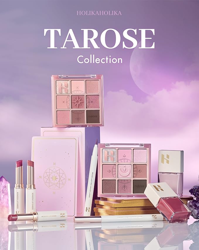 HOLIKA HOLIKA My Fave Mood 09 Taro Reader - 9 Colors Eye Palette - Pink & Purple Shades, Ideal for Cool-Tone Skin - Matte Shimmer Eyeshadow Kit - Multipurpose for Blusher - Flawless Finish, Soft-Velvo Beauty