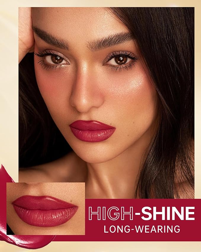 MAKI YIKA Red Lipstick for Women Moisture Hydrate Lipsticks Glossy Dark Lipsticks Sheer Finish Lightweight Tinted Lip Balm, Z03 Undressed-Velvo Beauty