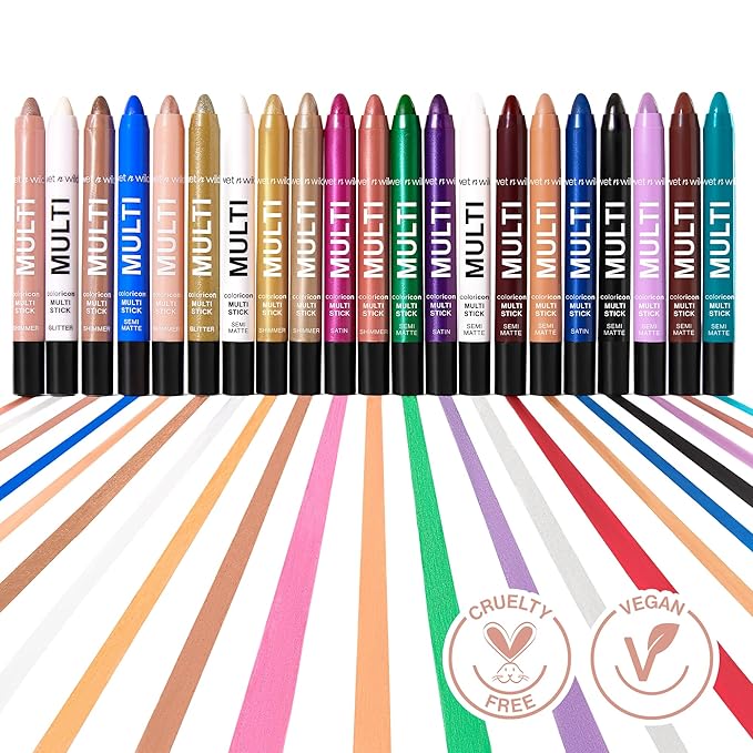 wet n wild Color Icon Cream Eyeliner Eyeshadow Multi-Stick, Moisturizing, Nourishing Velvety Cream-to-Powder Buildable & Blendable Formula, Cruelty-Free & Vegan - Ros-I-Locks-Velvo Beauty