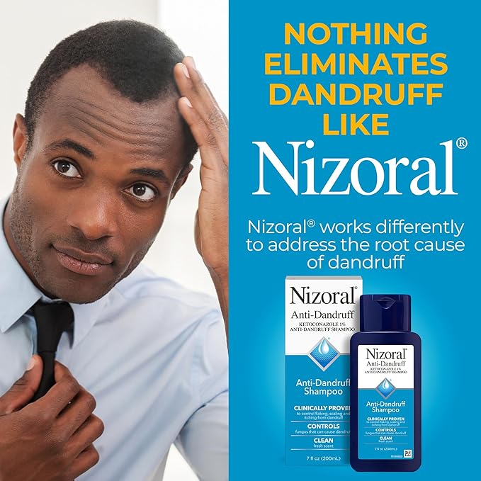 Nizoral Anti-Dandruff Shampoo with 1% Ketoconazole, Fresh Scent, 7 Fl Oz-Velvo Beauty