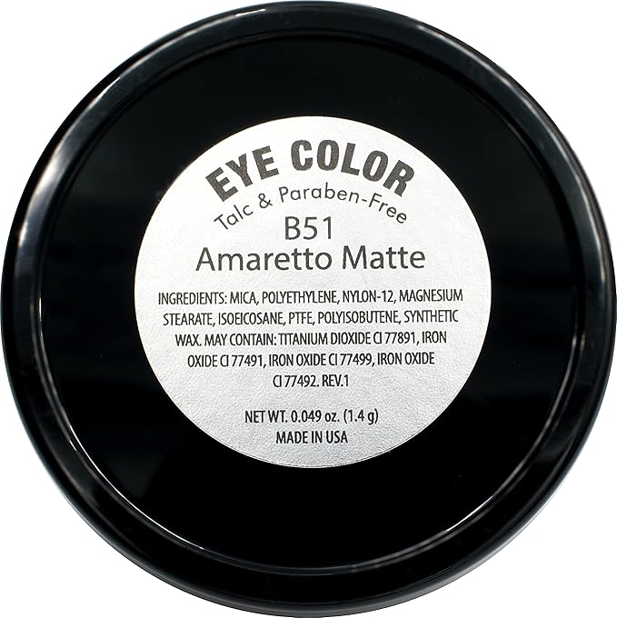 Amaretto Matte Light Brown Beige Peach Pressed Powder Single Vegan Eyeshadow; Talc, Paraben & Cruelty Free-Velvo Beauty