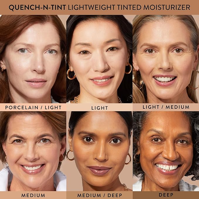 LAURA GELLER NEW YORK Quench-n-Tint Hydrating Foundation - Medium/Deep - Sheer to Light Buildable Coverage - Natural Glow Finish - Lightweight Formula with Hyaluronic Acid-Velvo Beauty