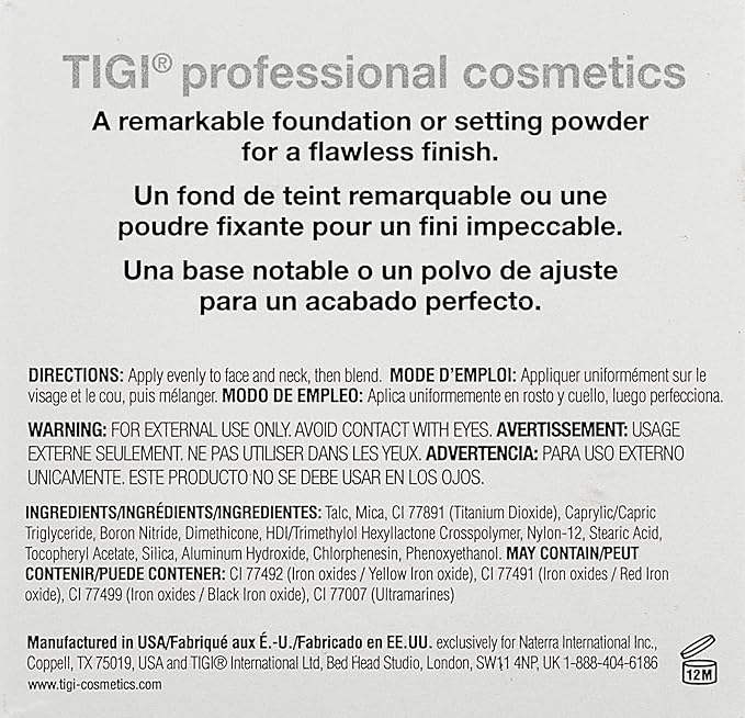 TIGI Cosmetics Powder Foundation, Allure, 0.37 Ounce-Velvo Beauty