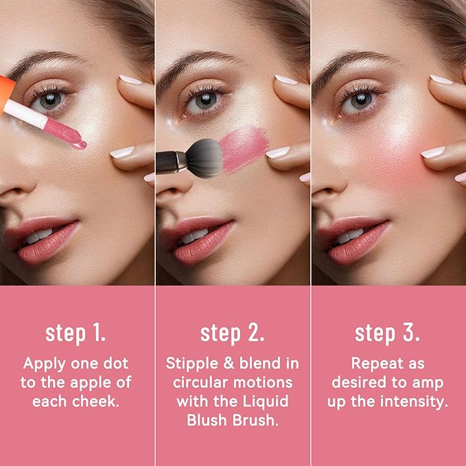Liquid Blush, Long-lasting & Blendable Liquid Blush for High-Pigment Color, Achieve a Soft, Dewy, Healthy Natural Finish (09-Blood Orange, 0.2 Ounce)-Velvo Beauty