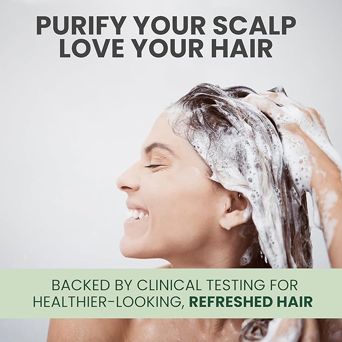 Tea Tree Oil Shampoo MaxTherapy, Itchy Scalp Relief, Refreshes & Cleanses Dandruff & Buildup, Clarifying for Oily Hair, Women & Men, 16 fl oz-Velvo Beauty