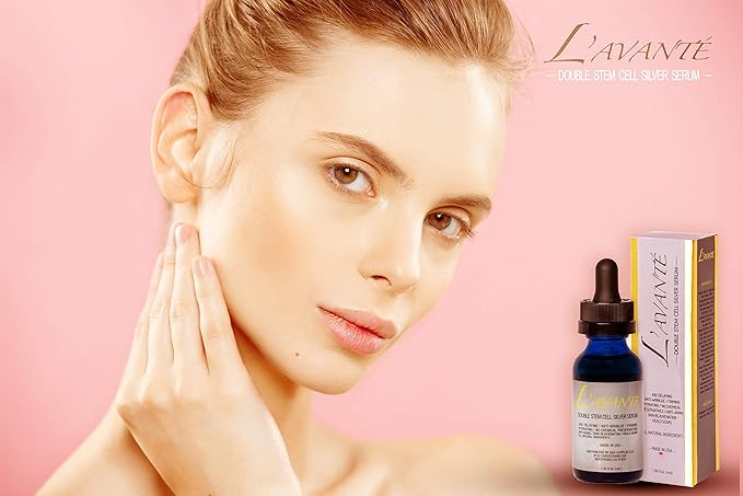 Double Stem Cell Silver Serum - Anti-aging, Anti-wrinkle and Skin Rejuvenation Treatment for Face and Neck, Scar and Acne Treatment, Moisturizer, Skin Hydration-Velvo Beauty