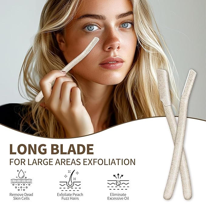 6-Pack Eyebrow Razor for Women | Dermaplane Facial Razor for Face | Hair Trimmer Face Razor for Body Use | Multipurpose Facial Hair Removal Disposable Blades Eyebrow Tool-Velvo Beauty