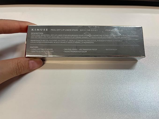 KIMUSE Peel Off Lip Stain, Long Lasting Lip Stain Peel Off with Tweezer, Waterproof Lip Liner Stain, Transfer-Proof, Highly Pigmented Color, Matte Finish-Velvo Beauty