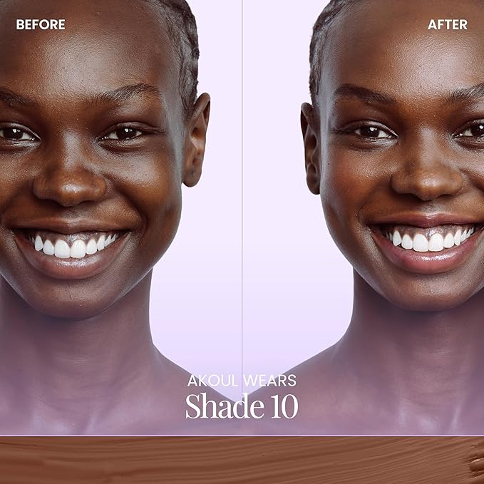 Naked Sundays BeautyScreen™ SPF 50 Mineral Peptide Foundation Tint – 2-in-1 Skin Tint & Mineral Sunscreen | Radiant, Buildable Coverage, Acne-Safe, Infused with Peptides (10 Deep Neutral, 1.01 oz)-Velvo Beauty