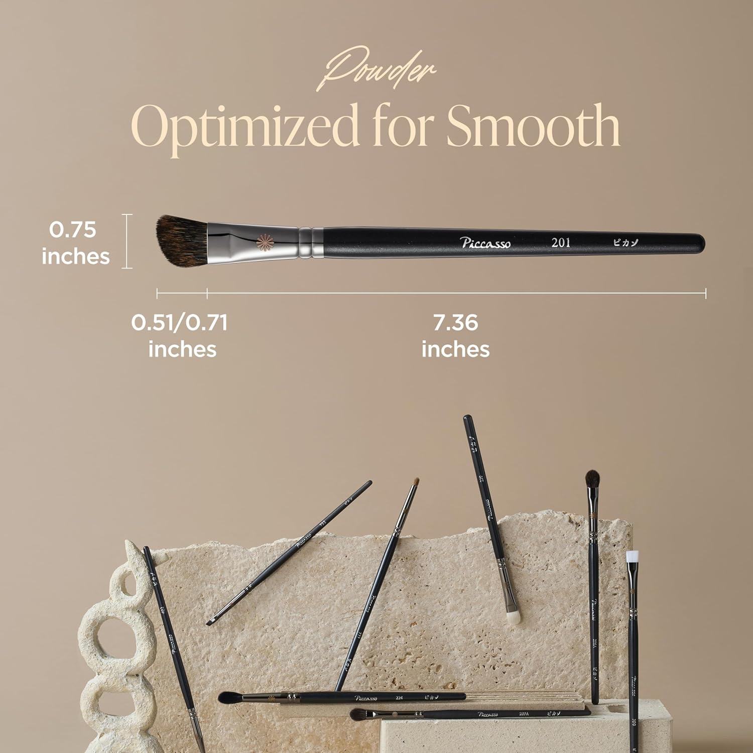 Piccasso 201 Nose Shading Brush – Soft Hair Makeup Brush for Nose Shaper and Face Makeup, Small Angled Brush for Precise Contouring and Blending, Korean Professional Beauty Tool for Daily Use-Velvo Beauty