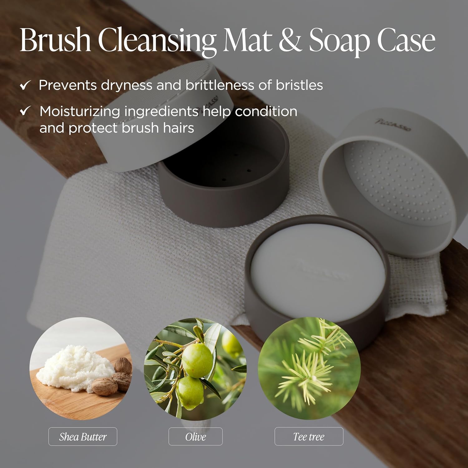 Piccasso Brush Cleaner – Makeup Brush Cleaner Cleanser Soap for Deep Cleaning, Gentle Brush Cleaner for Makeup Brushes, Professional Brush Cleaner Make Up Solid Cleanser-Velvo Beauty