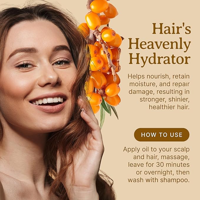 Bella Terra Oils - Organic Sea Buckthorn Oil 8oz - Cold-Pressed Treasure, Bursting with Omega-3 & Omega-6, A Radiant Glow in Every Bottle-Velvo Beauty