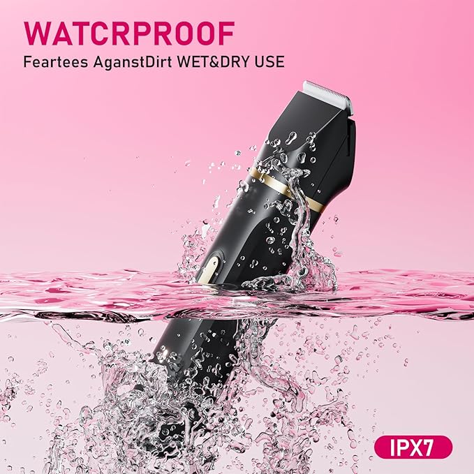 Electric Razors for Women, 5-in-1 Wet/Dry Bikini Trimmer with USB Charge Dock, Deluxe Facial Hair Removal, Wet/Dry Body Shaver for Nose Eyebrows Beard Underarm Leg Arm, IPX7 Waterproof (Black)-Velvo Beauty