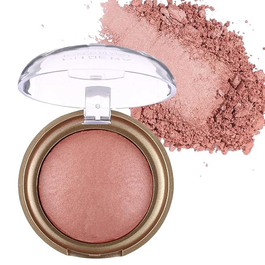 Baked Blush, Marbleized Blush for Cheeks, Shimmery Satin Finish Blushes Powder Palette, Buildable Color Natural Face Makeup Powder-Velvo Beauty