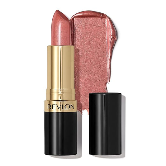 Revlon Super Lustrous Lipstick, Creamy Formula For Soft, Fuller-Looking Lips, Moisturized Feel, 619 Rose & Shine, 0.15 oz-Velvo Beauty