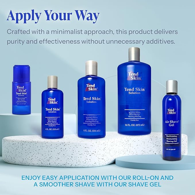 Tend Skin Razor Bump Solution Refillable Roll-On Solution For Unsightly Razor Bumps, Ingrown Hair And Razor Burns, Post Shaving and Waxing Toner for Men and Women, 2.5 Oz-Velvo Beauty