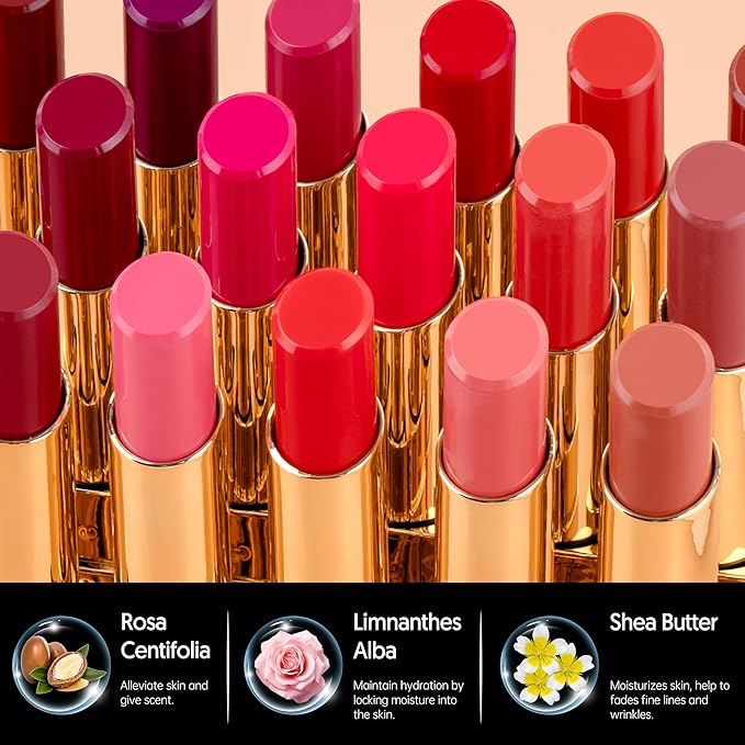 MAKI YIKA Moisture Dark Berry Lipstick for Women Hydrate Lip Gloss for Dry Cracked Lips Weightless Glossy Lip Color Juicy Finish,M039 Blush Berry-Velvo Beauty