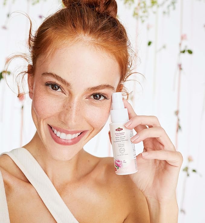 OTACI Rose Passion Face Mist Spray – 100% Natural Rose Water Hydrating Mist for Glowing, Refreshed Skin – Travel Size 50ml – Vegan, Alcohol-Free, for All Skin Types-Velvo Beauty