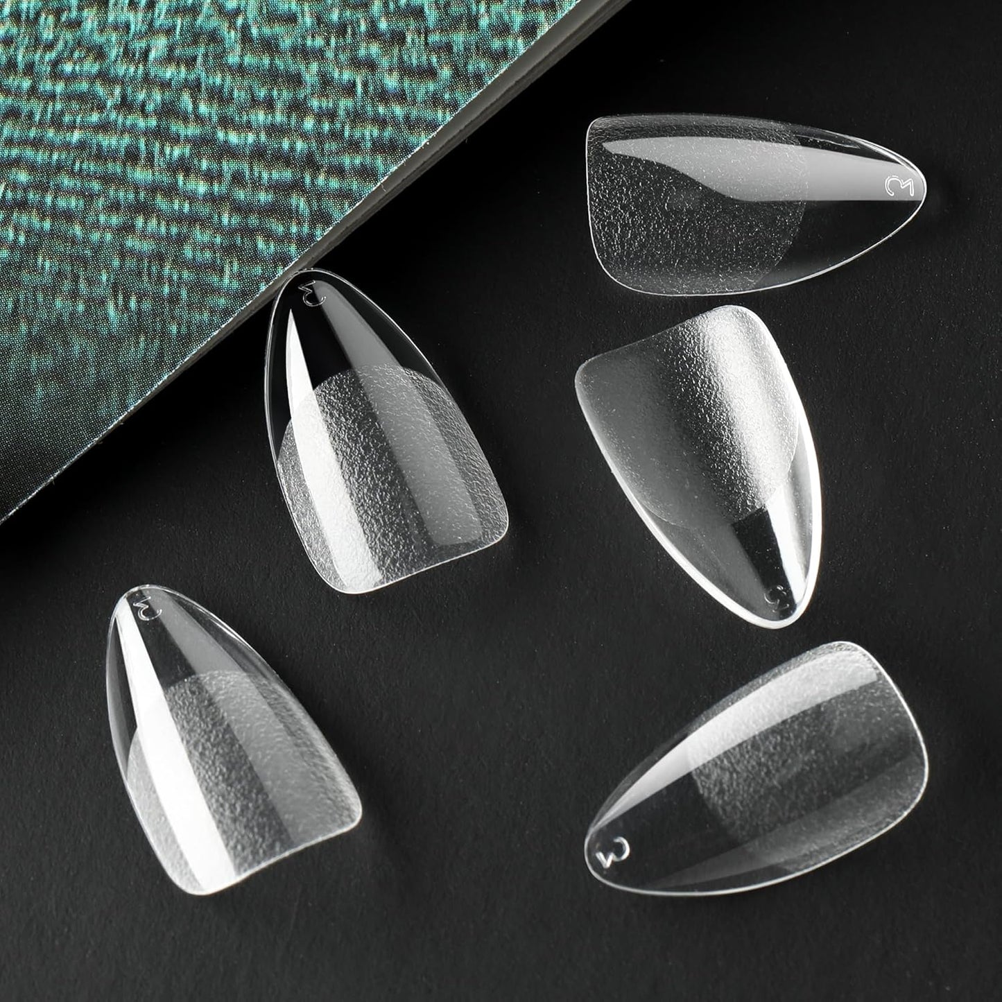 UNA GELLA Short Almond Nail Tips, 312pcs Short Almond Gel Nail Tips Shape Pre Etched Press On Nails Clear Acrylic Fake Nails No C Curve for Full Cover Nails Extension Home Art DIY Salon 12 Sizes-Velvo Beauty