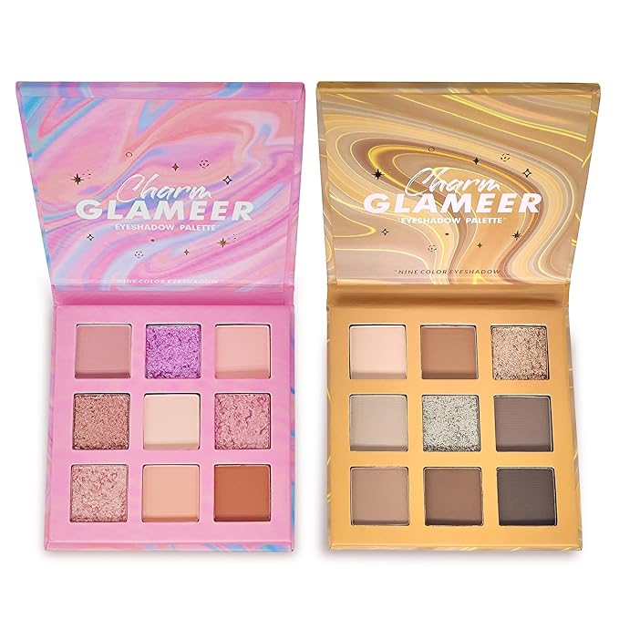 Eyeshadow,18Colors Eyeshadow Palette, Matte&Glitter&Shimmer Eyeshadow,for Eye Makeup Long Lasting Waterproof Eye Makeup Palette, Glitter Shimmer Professional Bright-Colored Eye Shadow(G005-1/G005-2)-Velvo Beauty