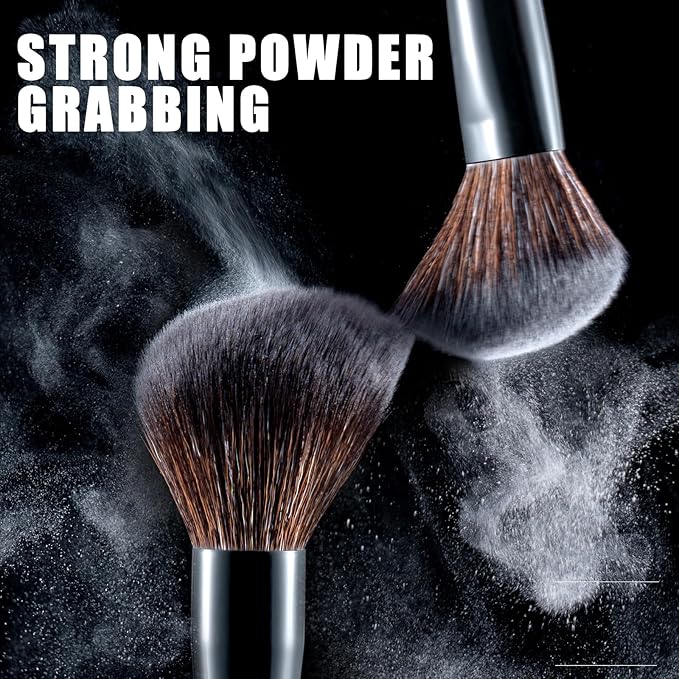 LORYP Black Makeup Brushes Set 21Pcs Powder Blush Foundation Concealer Highlighter Brush Vegan Pro Face and Eye Brush Kit-Velvo Beauty