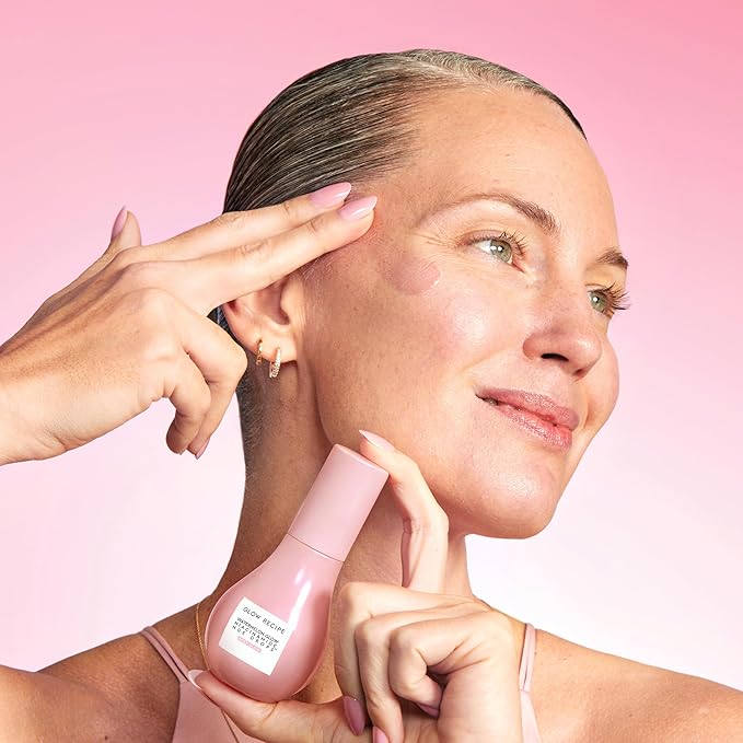 Glow Recipe Hue Drops Tinted Face Serum - Illuminating Glow Drops to Brighten & Hydrate - Skincare Makeup Primer & Liquid Highlighter to Blur Pores for a Radiant, Even Skin Tone - Rosy Glow (40ml)-Velvo Beauty