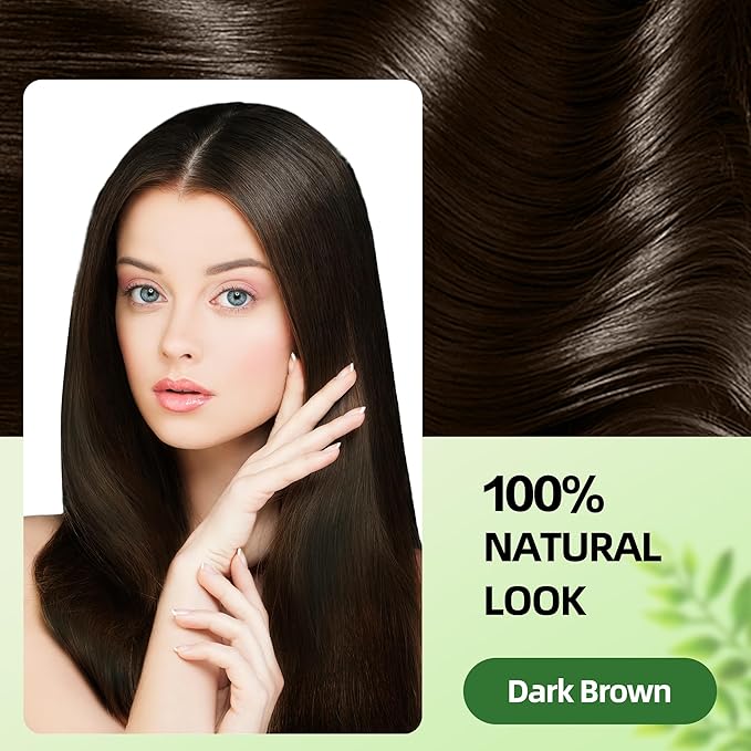 Hair Dye Shampoo 3 in 1 for Gray Hair Coverage,Argan nut Natural Shampoo Hair Dye for Women & Men/Ammonia-Free 500ml(Dark Brown)-Velvo Beauty