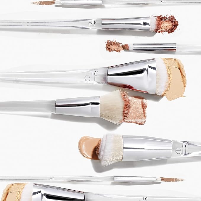 e.l.f. Precision Eyeshadow Brush, Medium-Sized, Tapered, Soft, Synthetic, Luxurious, Blends, Highlights, Contours, Shades, Applies Color, Easy To Clean-Velvo Beauty