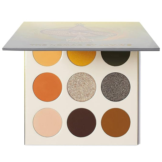 Juvia's Place Palette The Nomad - Marigold, Shimmering Honey, Deep Merlot, Shades of 9, Deep Merlot, Pigmented Makeup Palette Eye Color & Shine-Velvo Beauty