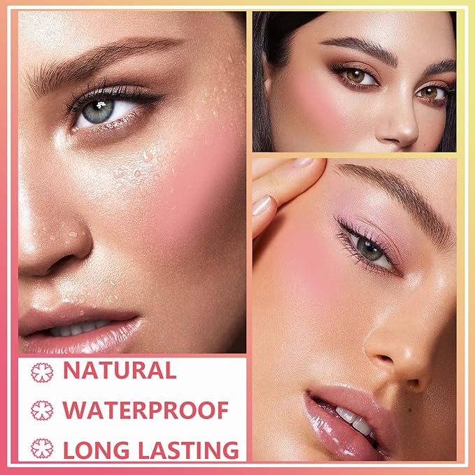 Liquid Blush,Natural Soft Cream Face Blush Matte Cheek Tint,Lightweight,Moisturizing,Waterproof,Long Lasting Face Blush Stick(1#)-Velvo Beauty