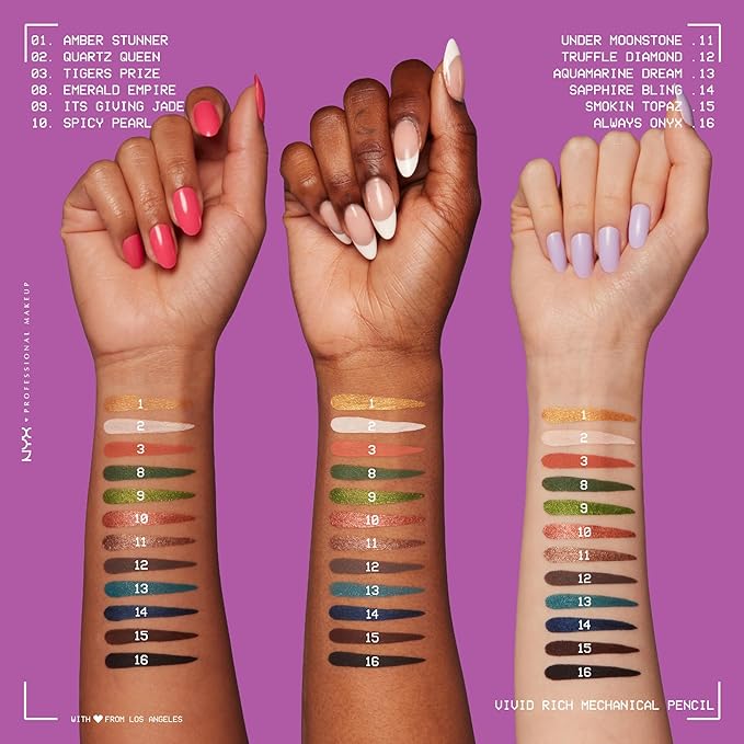 NYX PROFESSIONAL MAKEUP Mechanical Eye Pencil, Vivid Rich Mechanical, Creamy Retractable Eyeliner - It's Giving Jade, Olive Green Eyeliner-Velvo Beauty