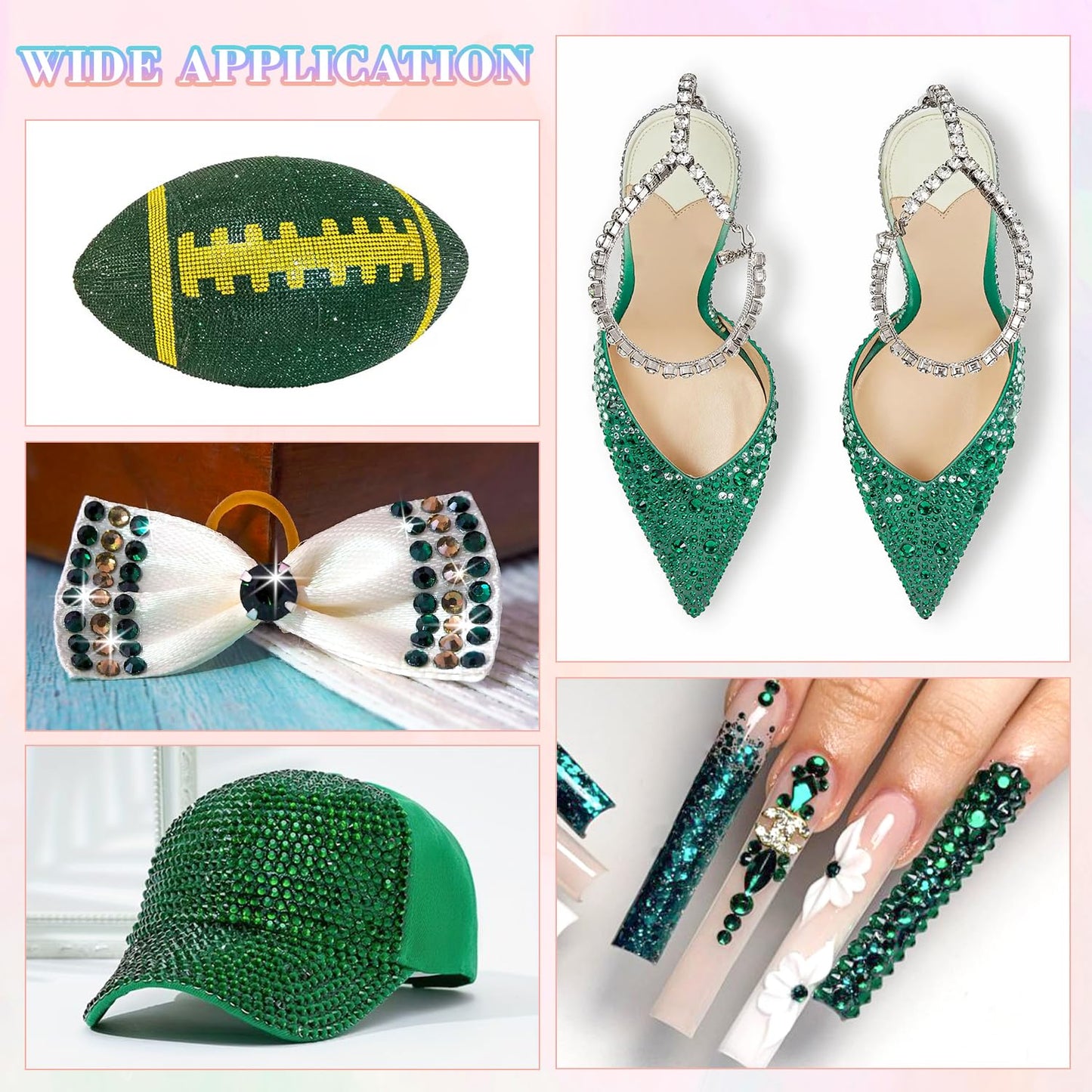 30000Pcs Resin Rhinestones for Bedazzling with 3Pcs B7000 Jewelry Glue, Emerald Green Flatback Gems Rhinestones for Crafting, Clothing Tumblers Mugs Shoes Fabric Decor Nail Art-Velvo Beauty