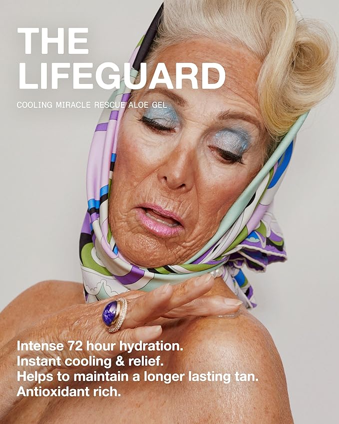 The Lifeguard Aloe Vera Sunburn Gel – After Sun Protection for Sunburn Relief with Minty Cooling – Fast-Absorbing Formula for Sun-Exposed Skin – Vegan, Non-Sticky, Hydrating Formula (5.5 Fl Oz)-Velvo Beauty