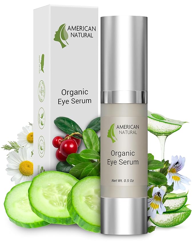 Blend Organic Eye Serum For Bags Under Eyes - Dark Eye Circle Remover with Eyebright Extract - Under Eye Serum For Dark Circles and Puffiness - Anti Aging Eye Cream For Women (0.5Oz)-Velvo Beauty