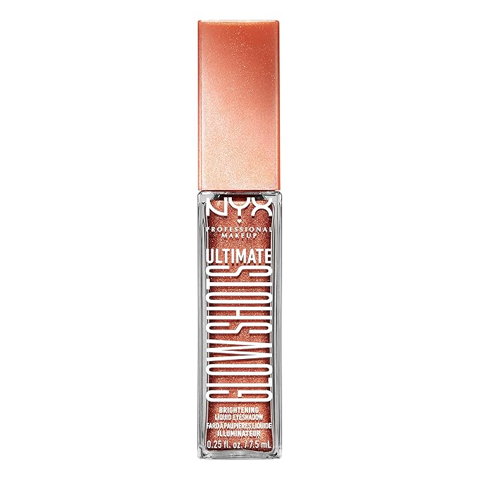NYX PROFESSIONAL MAKEUP Ultimate Glow Shots, Liquid Eyeshadow, Long-Lasting Shimmer Eye Shadow with Vitamin C - Clementine Fine-Velvo Beauty