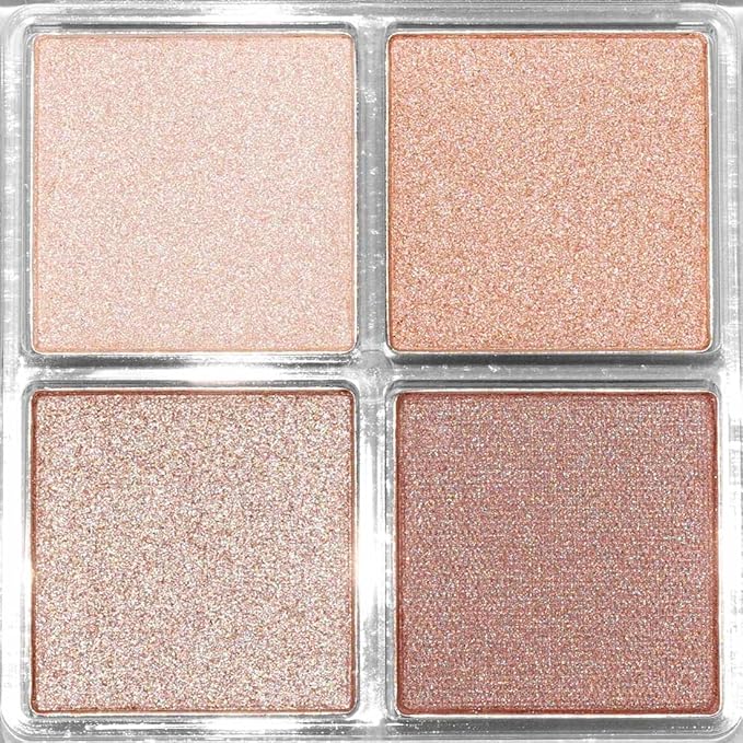 Palladio Eyeshadow Quads, Velvety Pigmented Blendable Matte, Metallic and Shimmer Finishes, Creamy Formula, Four Way Quad Eye Shadow Palette, Talc-Free (Ballerina)-Velvo Beauty