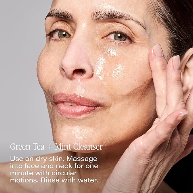 SKINN Day & Night Face Wash for Women & Men - Refreshing Green Tea & Mint Infusion, Nourishing Olive & Enzyme Formula - Complete AM/PM Cleanser Set for Hydrated-Velvo Beauty