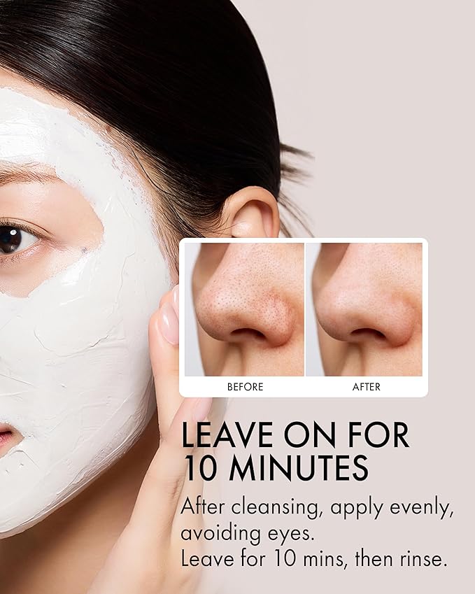 VIDIVICI Korean Deep Pore-Cleansing Clay Mask – Gently Exfoliates & Soothes Oily, Sensitive Skin – Mud Wash-Off Formula for Sebum Control, Cooling Hydration & Pore Tightening – 3.38oz-Velvo Beauty
