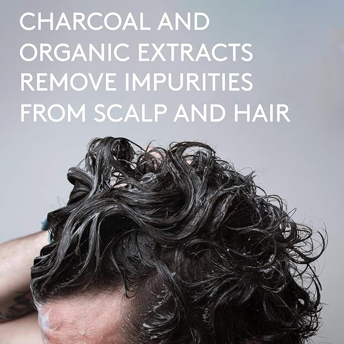 Barrel and Oak - Cleansing Charcoal Shampoo, Clarifying Shampoo, Hair Care for Men, Deep Cleans & Purifies, Hydrates & Soothes Dry Scalp, Essential Oil-Based Scent, Vegan (Mint & Eucalyptus, 16 oz)-Velvo Beauty