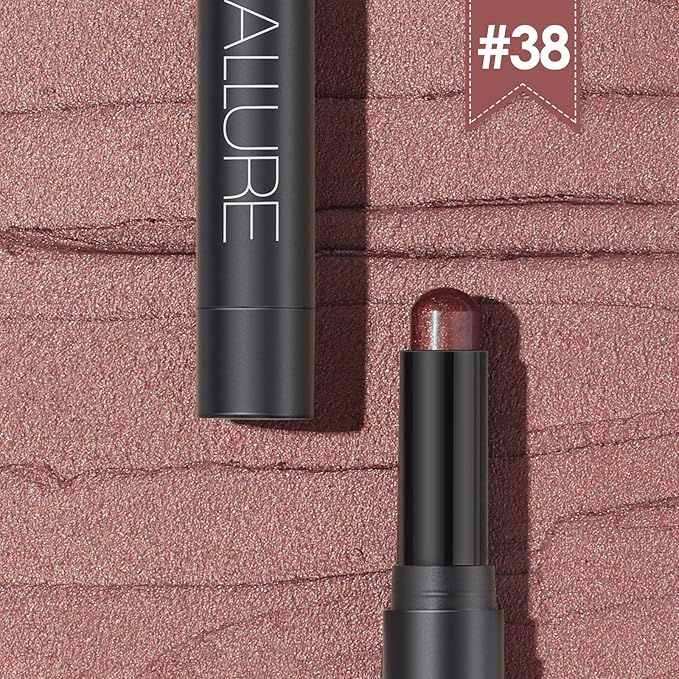 FOCALLURE Shimmer and Matte Cream Eyeshadow Stick,Smooth Brilliant Eye Brightener Pencil for Women,Long Lasting Waterproof Eye Shadow and Liners Makeup,GOSSIP-Velvo Beauty