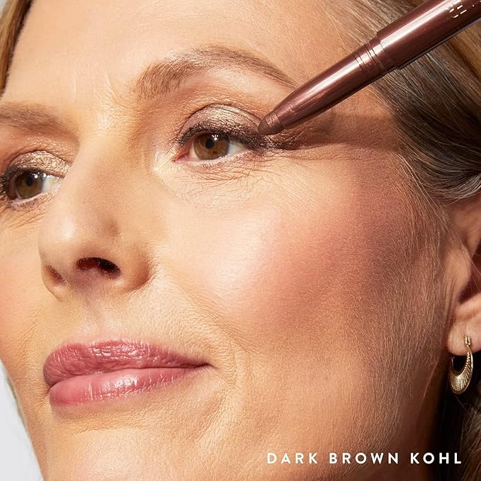 LAURA GELLER NEW YORK Kajal Longwear Kohl Eyeliner Pencil with Caffeine, Smooth & Blendable Makeup, Dark Brown-Velvo Beauty