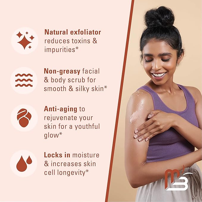 Himalayan Salt Scrub, Face, Foot, and Body Exfoliator with Collagen and Stem Cells, Exfoliating Scrub for Toning, Cellulite, and Skin Care by M3 Naturals-Velvo Beauty