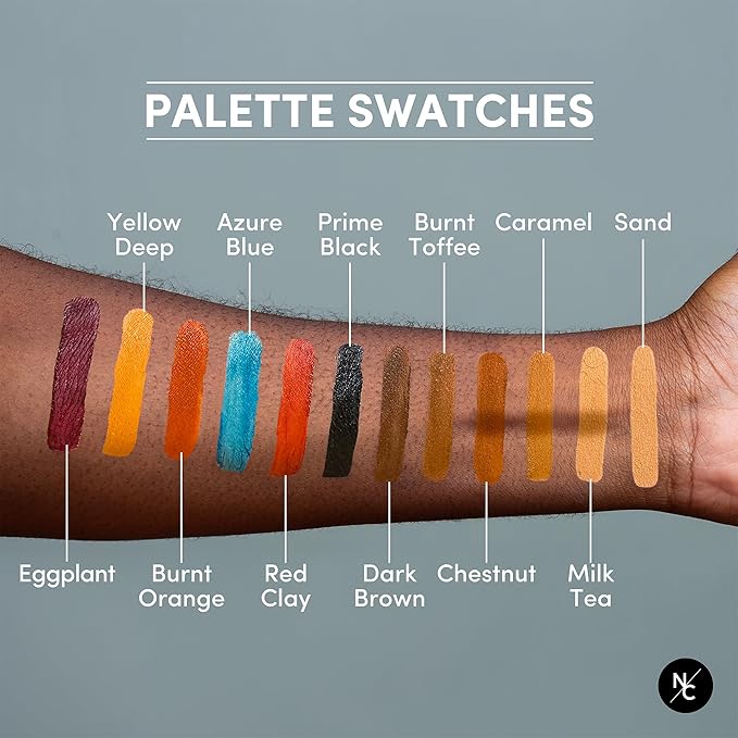 12 Color Dark Flesh Tone Alcohol Activated Makeup Palette for Special Effects - Waterproof Dark Flesh Tone Makeup for Professional Makeup Artists-Velvo Beauty