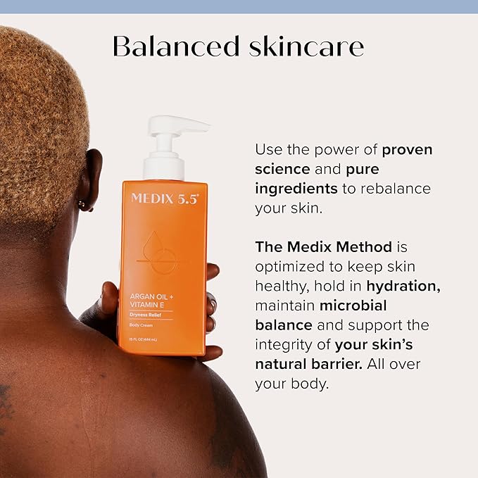 Medix 5.5 Argan Oil + Vitamin E Cream Anti Aging Skin Care Moisturizer Body Lotion For Women & Men | Firming Body Lotion Reduces Look Of Wrinkles, Cellulite, Crepey Skin, & Uneven Skin Tone, 2-Pack-Velvo Beauty