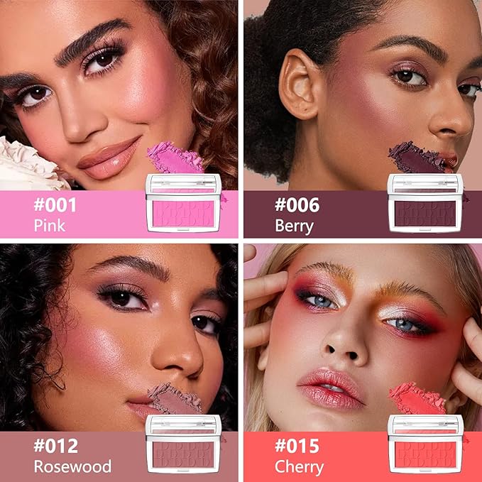 Embossed Blush, Palette Pink Dark Powder Blush Palette-Velvo Beauty