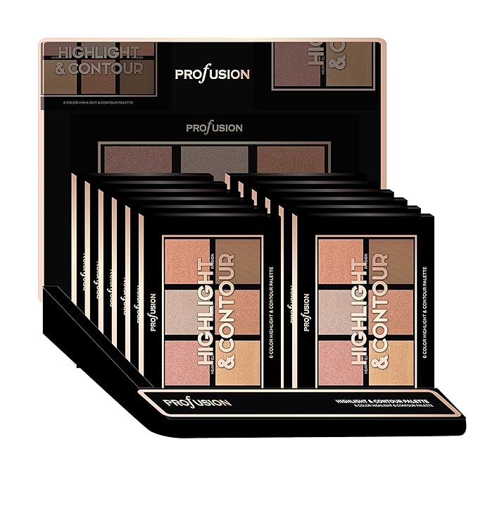 Profusion Cosmetics - Studio Icon Collection Highlight & Contour 6 Colour Palette-Velvo Beauty