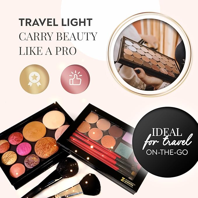 Large Magnetic Makeup Palette, Empty Magnetic Palette, Universal Magnet makeup palette for Eyeshadows, Powders, Customizable Beauty Organizer with Clear Window-Velvo Beauty