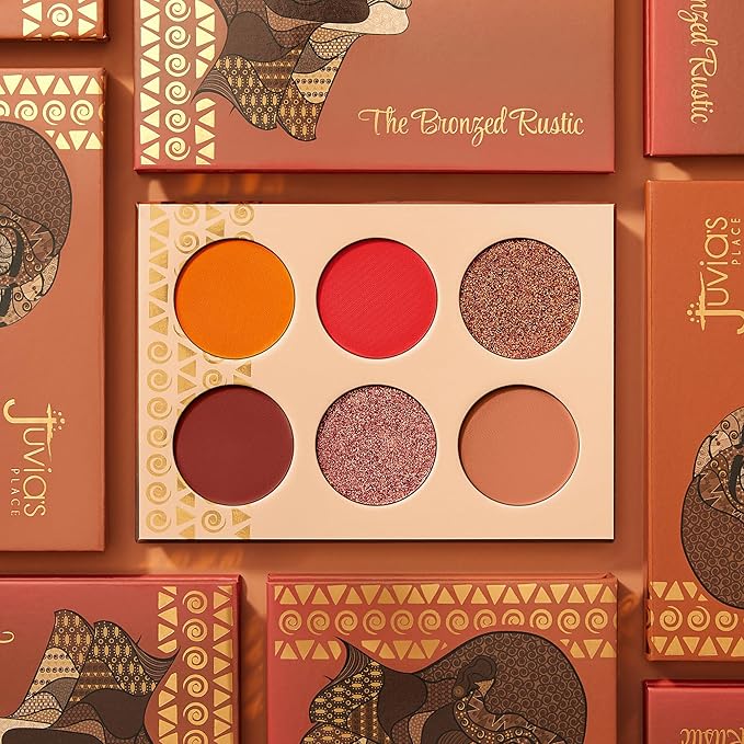 Juvia's Place Palette The Bronzed Rustic - Shades of 6, Professional Eye Makeup, Pigmented Palette, Makeup Palette for Eye Color & Shine-Velvo Beauty